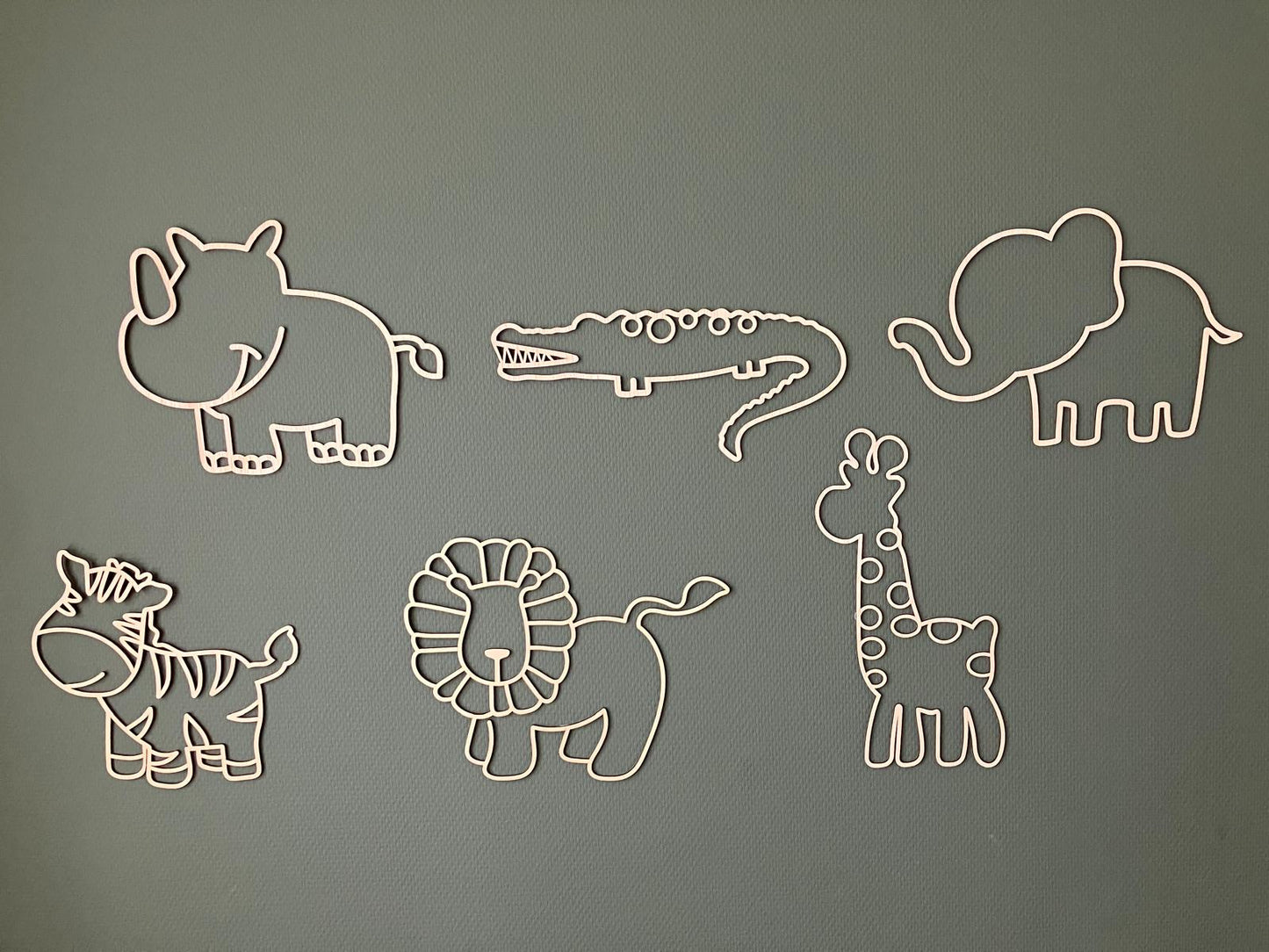 Wooden safari animals