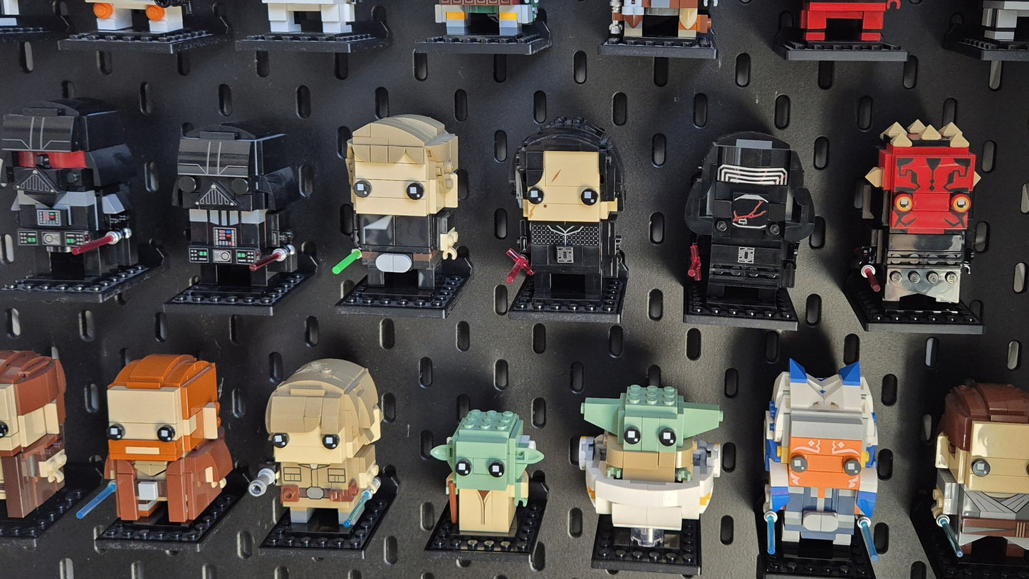 Plateau voor Brickheadz - 5 stuks - Passend op IKEA Skadis - Passend op LEGO Brickheadz