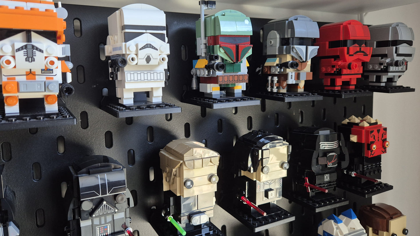Plateau voor Brickheadz - 5 stuks - Passend op IKEA Skadis - Passend op LEGO Brickheadz