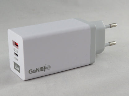 GaN 65W snellader USB en USB-C
