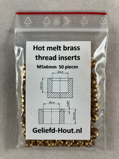 Schroefdraad insert M3 M4 M5 en M6 voor 3D printer