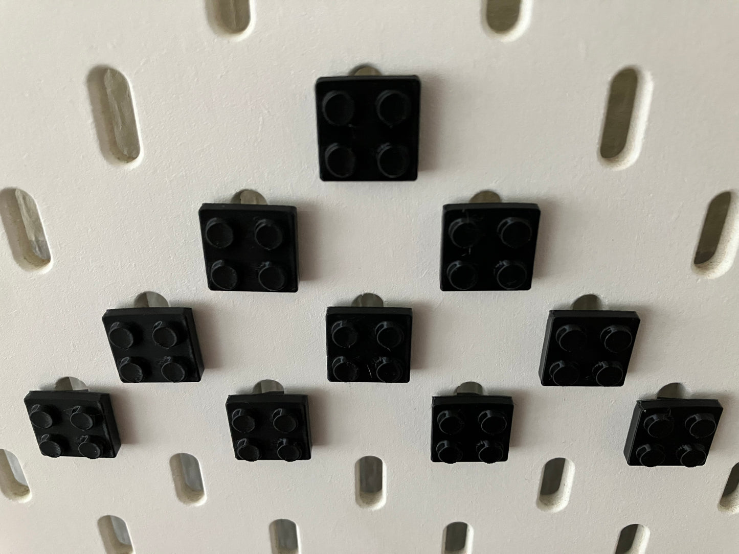 2x2 montageblokjes verticaal - Passend op IKEA Skadis - Passend op LEGO
