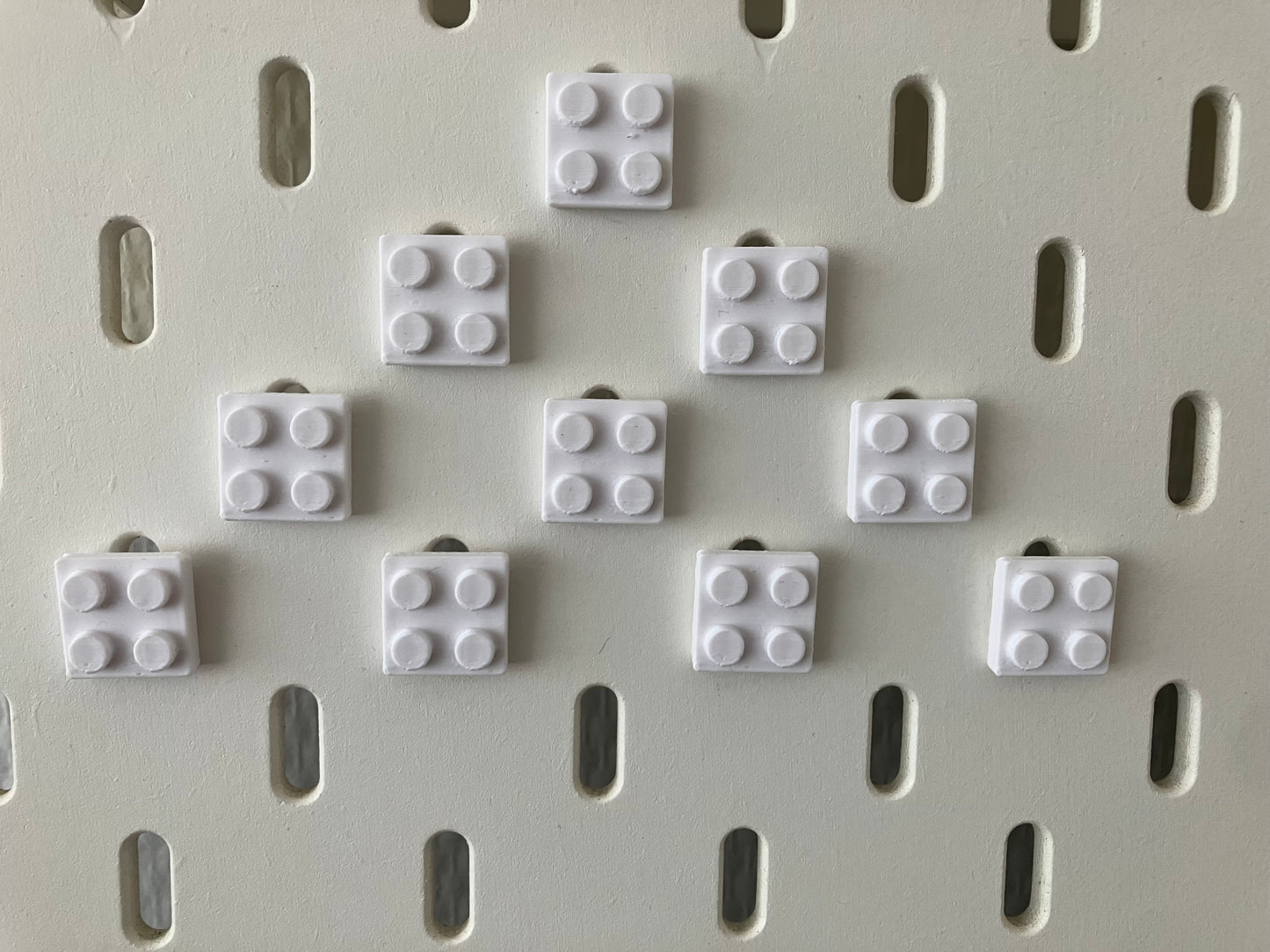 2x2 montageblokjes verticaal - Passend op IKEA Skadis - Passend op LEGO