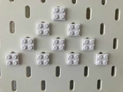2x2 montageblokjes verticaal - Passend op IKEA Skadis - Passend op LEGO