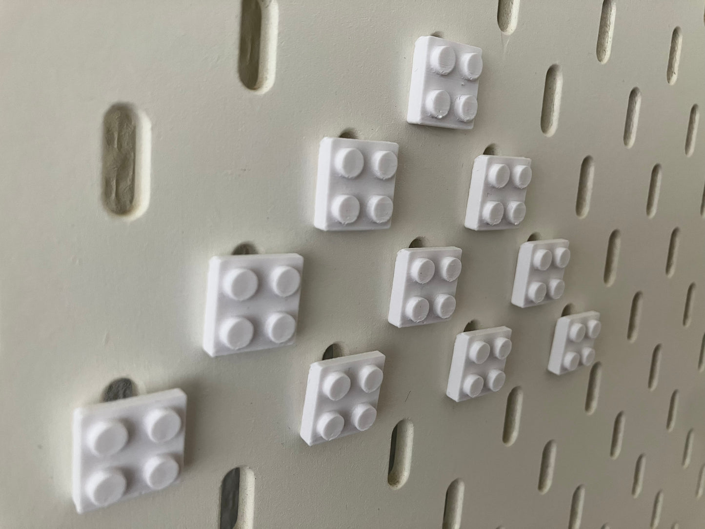 2x2 montageblokjes verticaal - Passend op IKEA Skadis - Passend op LEGO