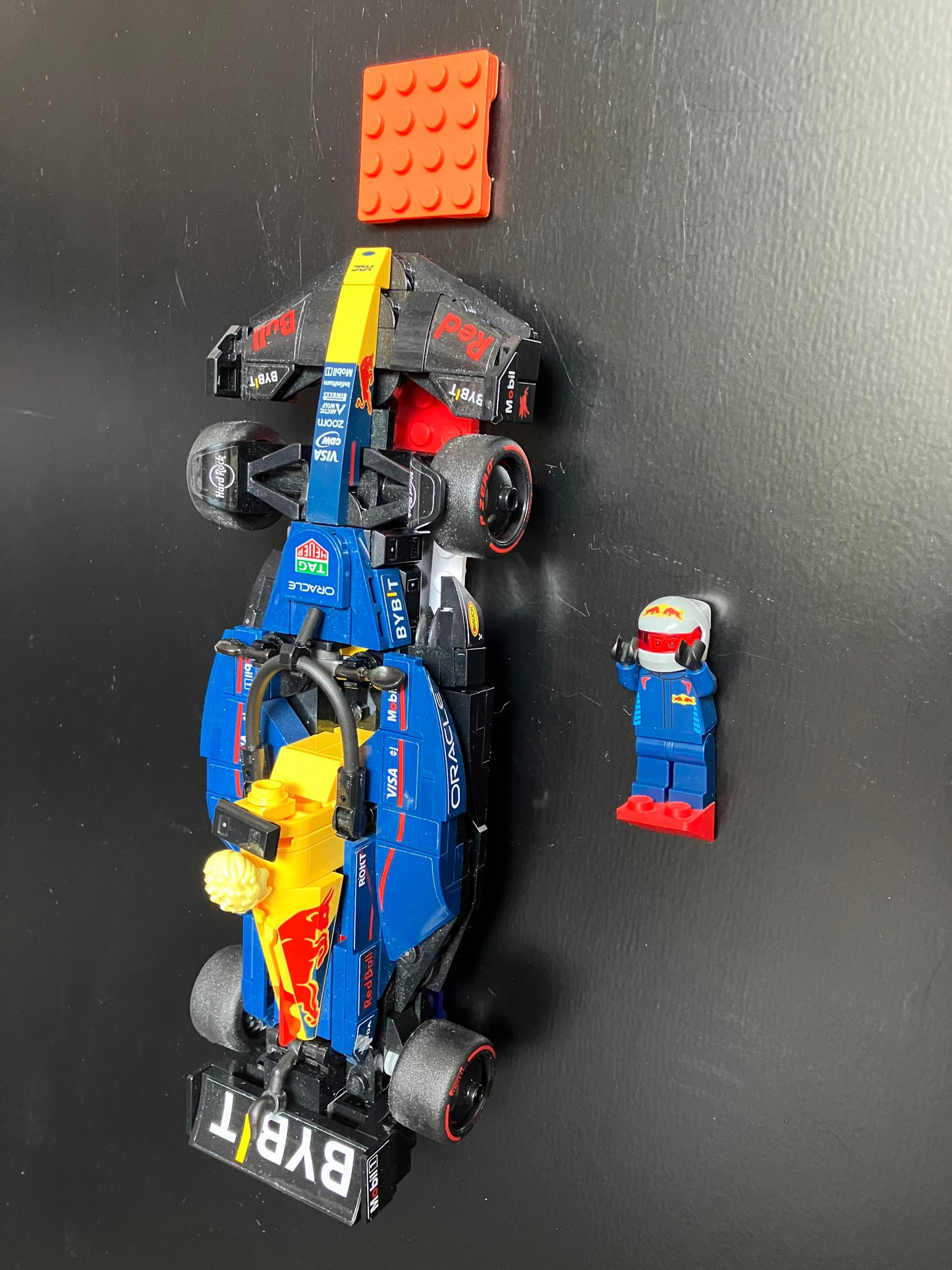 2x2 Magnetische montageblokjes horizontaal - passend op LEGO