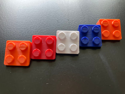 2x2 Magnetische montageblokjes horizontaal - passend op LEGO