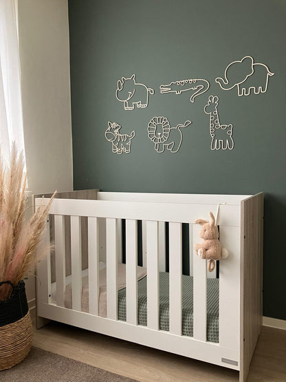 Wooden safari animals