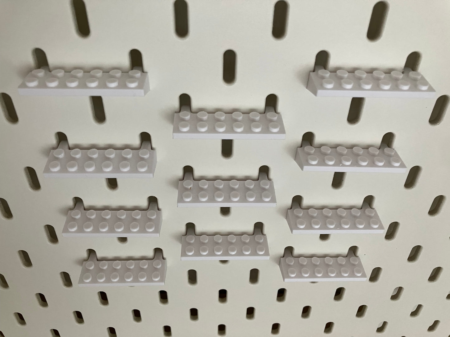 6x2 montageblokjes horizontaal - Passend op IKEA Skadis - Passend op LEGO