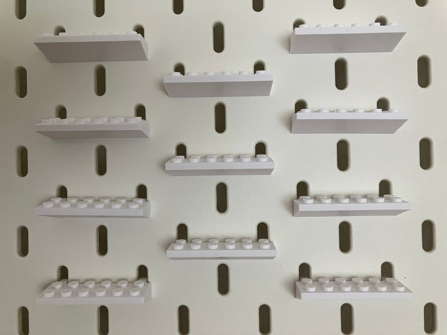 6x2 montageblokjes horizontaal - Passend op IKEA Skadis - Passend op LEGO