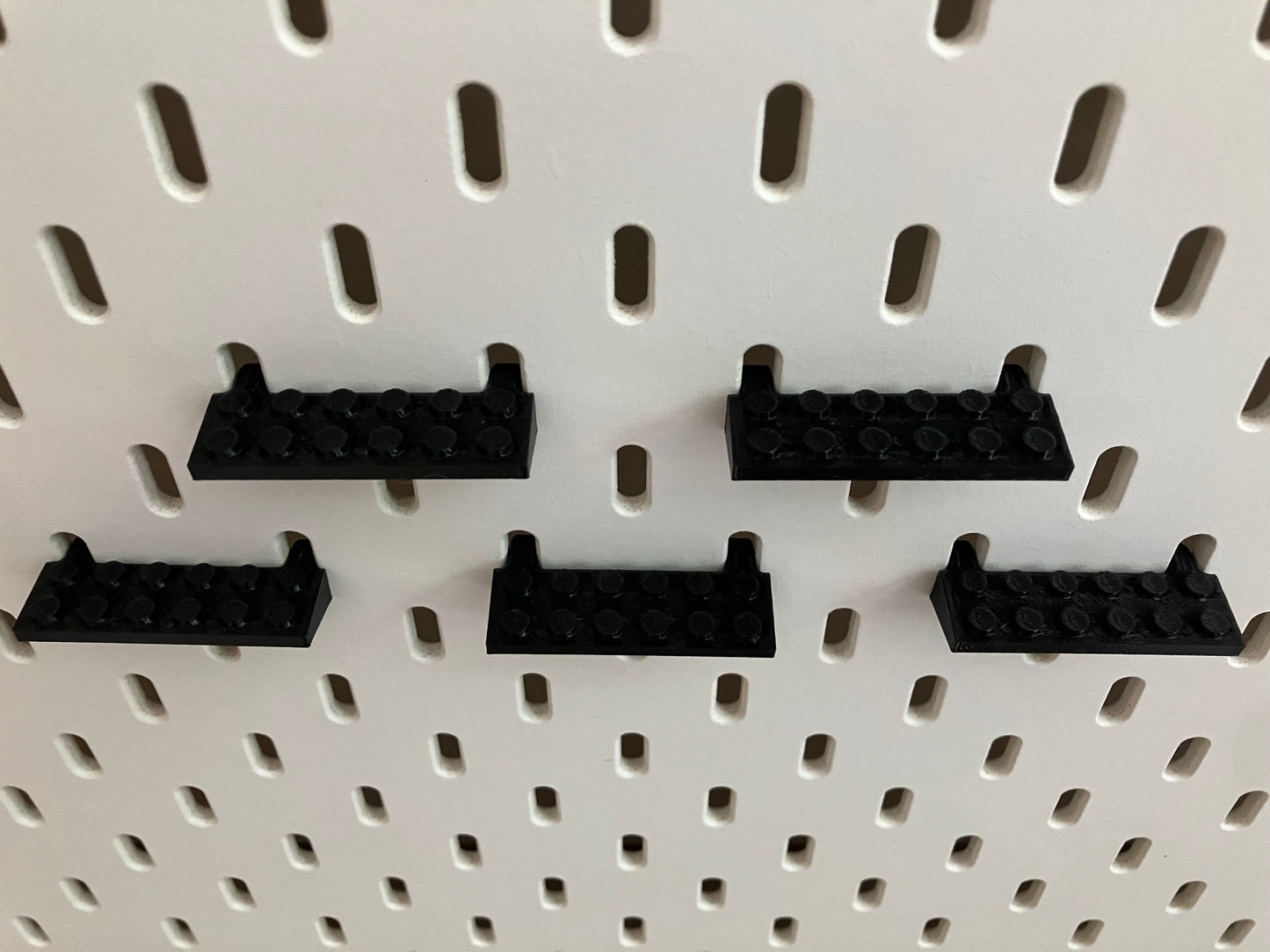6x2 montageblokjes horizontaal - Passend op IKEA Skadis - Passend op LEGO