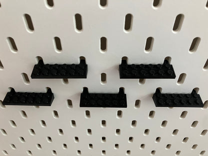 6x2 montageblokjes horizontaal - Passend op IKEA Skadis - Passend op LEGO