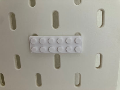 6x2 montageblokjes verticaal - Passend op IKEA Skadis - Passend op LEGO