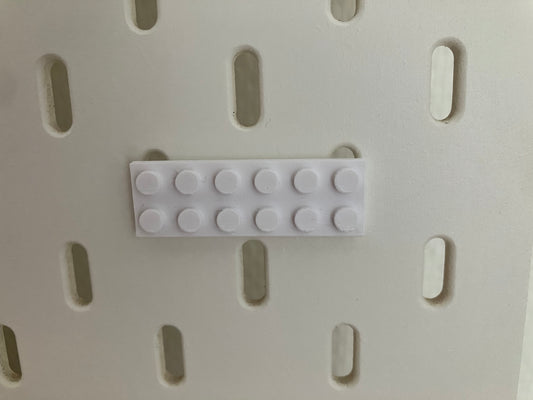 6x2 montageblokjes verticaal - Passend op IKEA Skadis - Passend op LEGO